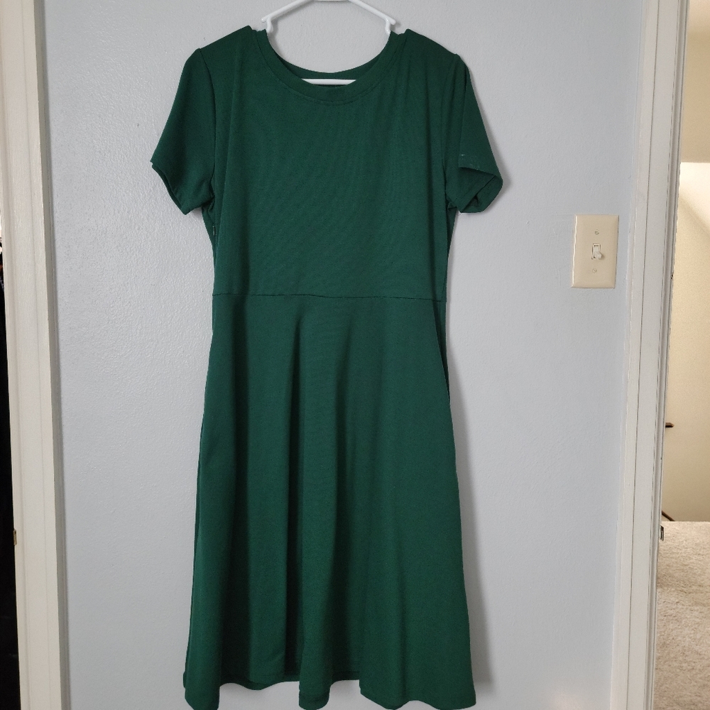 Green Empire Waist Dress